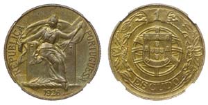 Portugal - Republic - 1$00 1926              ... 