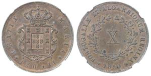 Portugal - D. Maria II - X Réis 1850        ... 