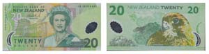 Paper Money - New Zealand 20 Dollars (20)05  ... 