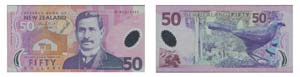 Paper Money - New Zealand 50 Dollars (20)07  ... 