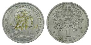 Portugal - Republic - 1$00 1929              ... 