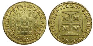 Brazil - D. João V - 1/2 Dobrão 1725 M     ... 