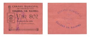 Cédula - Caldas da Rainha 2 Centavos 1920   ... 