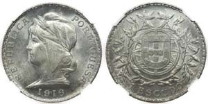 Portugal - Republic - 1$00 1916              ... 