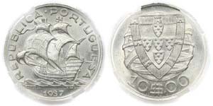 Portugal - Republica - 10$00 1937            ... 