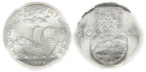Portugal - Republic - 10$00 1955             ... 
