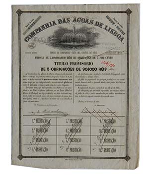 Share - Comp. Das Agoas de Lisboa - 450$000 ... 