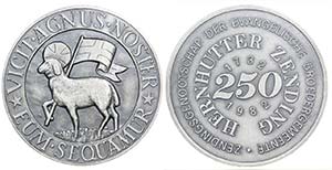 Medal - 250 Anos Zending 1732-1982           ... 