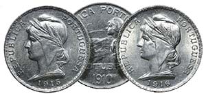 Portugal - Republic - 3 coins 1$00 ... 