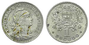 Portugal - Republic - 1$00 1952              ... 