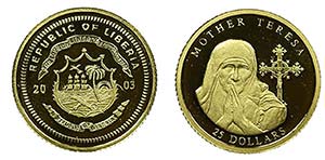 Liberia - 25 Dollars 2003                    ... 