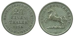 Germany - Hannover - 1/24 Thaler 1856 B      ... 