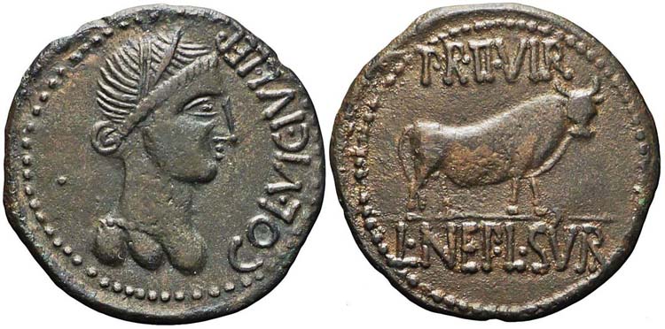 Iberia, Celsa, AE, 44-36 a.C., AE ... 