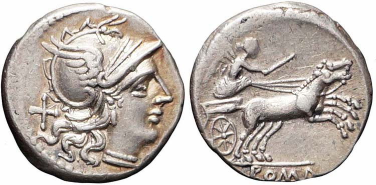 Roma, Denario, 157-156 a.C., Ag ... 
