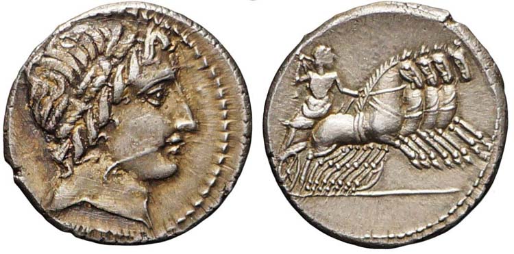 Roma, Denario, 86 a.C., Ag (3.95g ... 