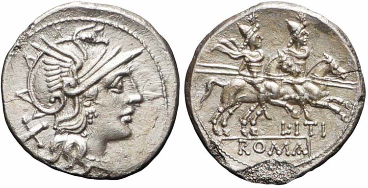 Roma, L. Iteius, Denario, 149 ... 
