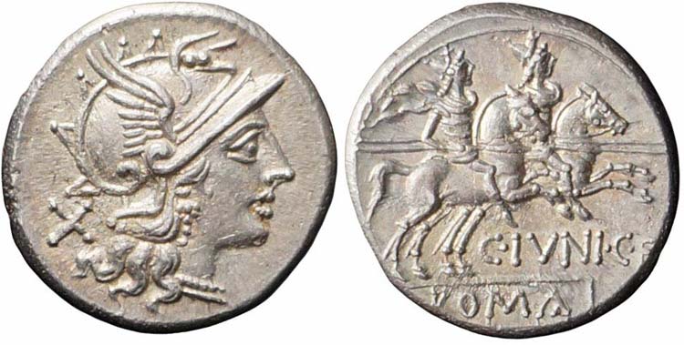 Roma, C. Iunius C.f., Denario, 149 ... 