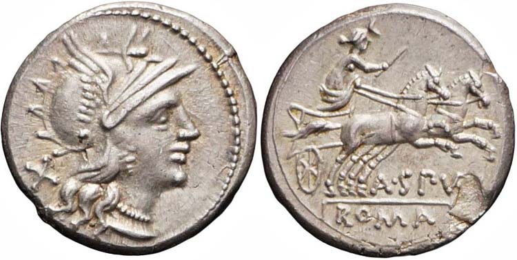 Roma, A. Spurilius, Denario, 139 ... 