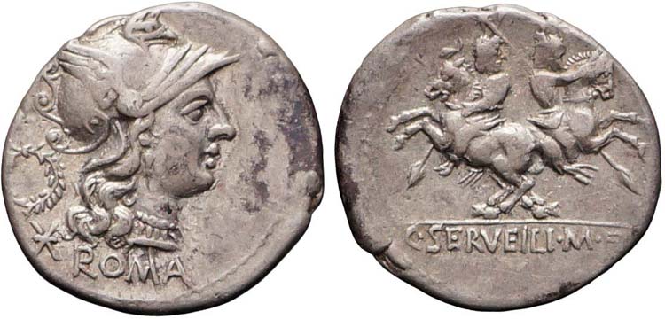 Roma, C. Servilius M.f., Denario, ... 