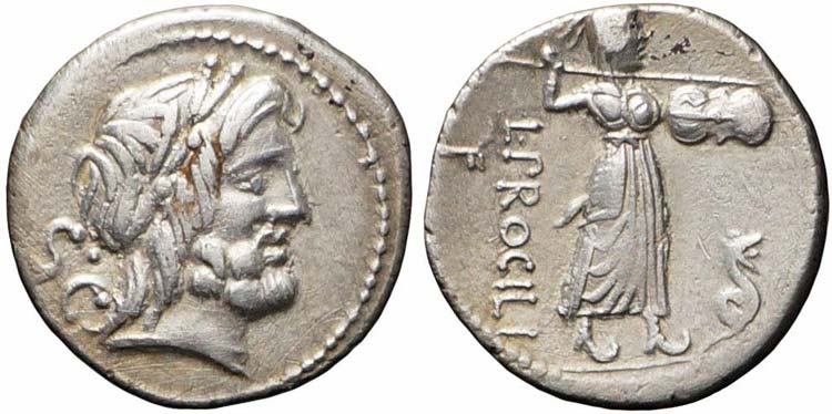 Roma, L. Procilius, Denario, 80 ... 