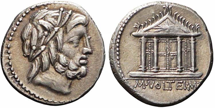 Roma, M. Volteius M.f., Denario, ... 