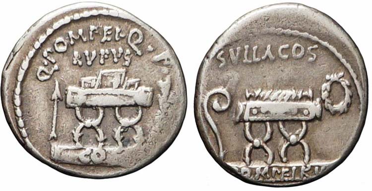 Roma, Q. Pompeius Rufus, Denario, ... 