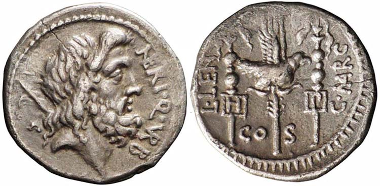 Roma, Cn. Nerius, Denario, 49 ... 