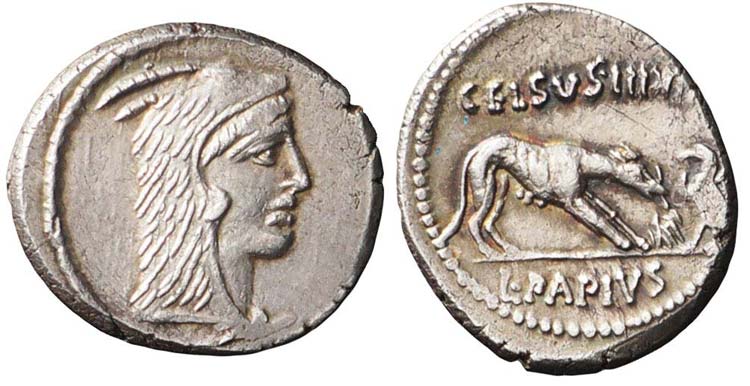 Roma, L. Papius Celsus, Denario, ... 
