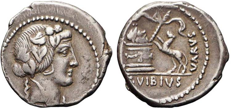 Roma, C. Vibius Varus, Denario, 42 ... 