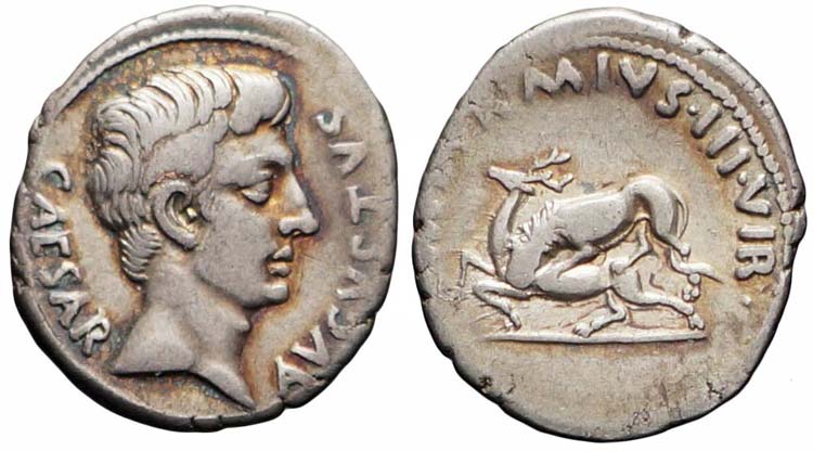 Roma, Augusto, Denario, 19 a.C., ... 