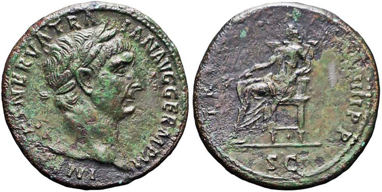 Roma, Traiano, Sesterzio, 101-102, ... 
