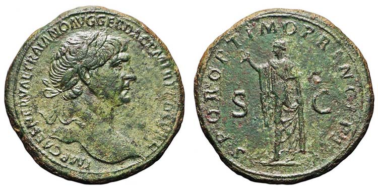 Roma, Traiano, Sesterzio, 104-111, ... 