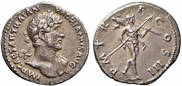 Roma, Adriano, Denario, 119-125, ... 