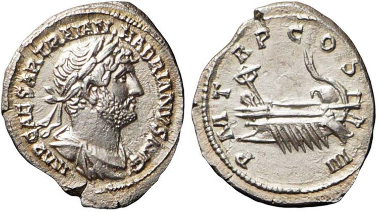 Roma, Adriano, Denario, 119-125, ... 