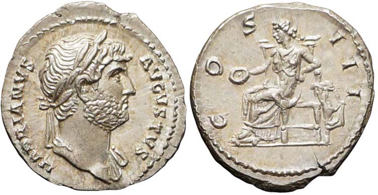 Roma, Adriano, Denario, 125-128, ... 
