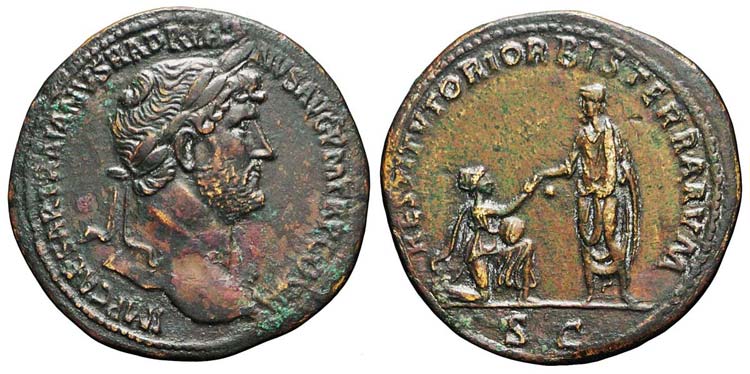 Roma, Adriano, Sesterzio, 117-138, ... 