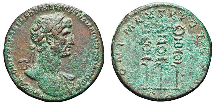 Roma, Adriano, Asse, 118, AE ... 