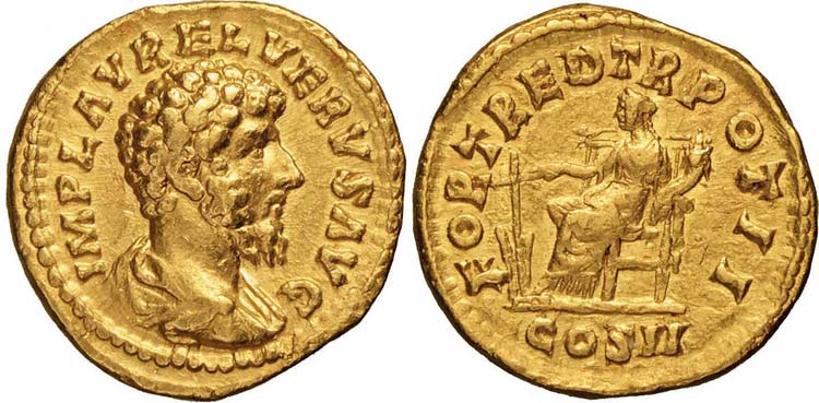 Roma, Lucio Vero, Aureo, 161-162, ... 