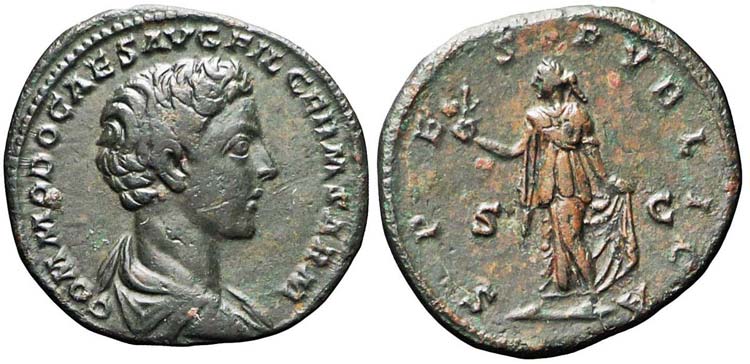 Roma, Commodo, Asse, 175-176, AE ... 