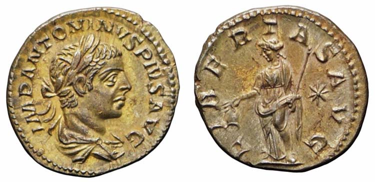 Roma, Elagabalo, Denario, 220-222, ... 