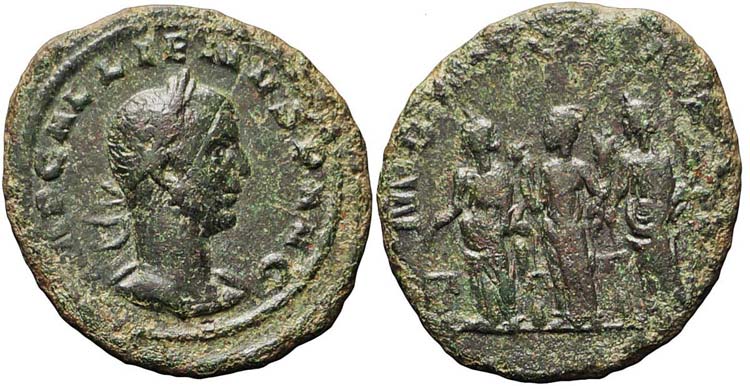 Roma, Gallieno, Asse, 258, AE ... 