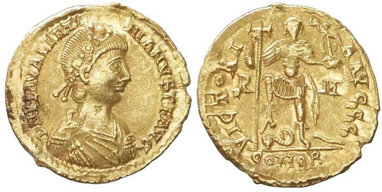 Roma, Valentiniano III, Solido, ... 