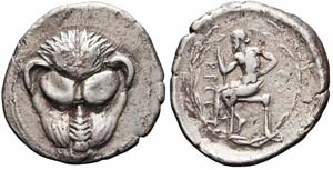 Bruttium, Rhegion, Tetradracma, 450-445 ... 