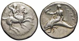 Calabria, Taranto, Nomos, 281-272 a.C., Ag ... 