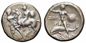 Calabria, Taranto, Nomos, 281-270 a.C., Ag ... 