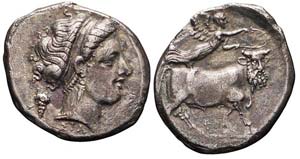 Campania, Napoli, Didracma, 320-300 a.C., Ag ... 