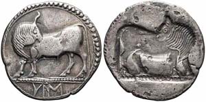 Lucania, Sibari, Nomos, 550-510 a.C., Ag ... 