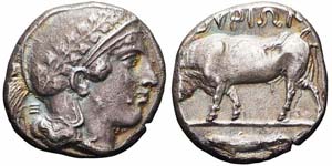 Lucania, Turi, Statere, 443-400 a.C., Ag ... 