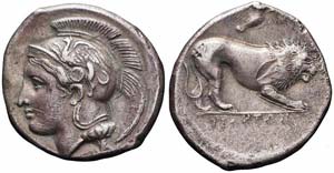 Lucania, Velia, Didracma, 400-340 a.C., Ag ... 