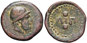 Sicilia, Lipari, Hexas (fuso), 425 a.C., AE ... 